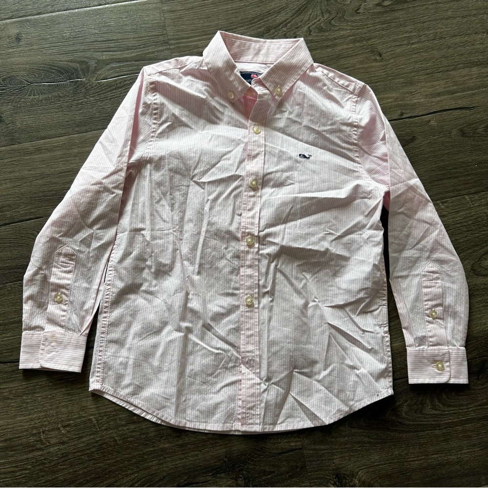 Vineyard Vines Kids Light Pink Button-Down Shirt